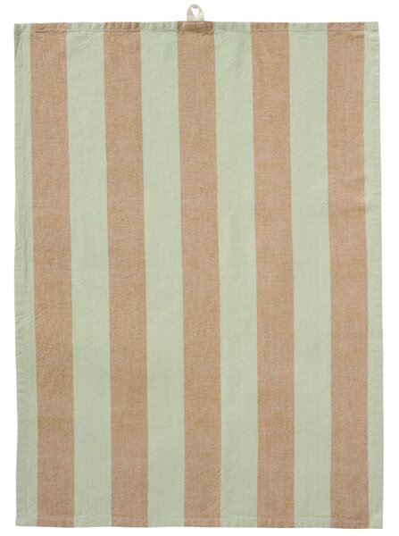 Bavlnená utierka Linus Light Green / Light Brown 50 × 70 cm