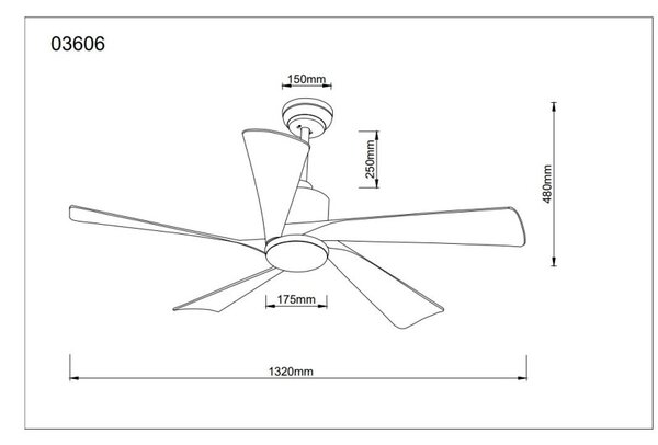 GLOBO 03606 MODESTO stropný ventilátor so svetlom D1320mm LED 20W 1800/900lm 2700-6500K imitácia dreva, časovač, diaľkový ovládač