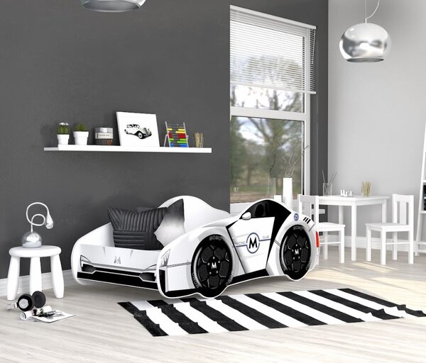 MAXMAX Detská posteľ auto JOE 140x70 cm - biela (12)