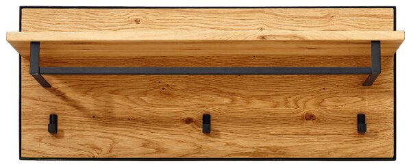 VEŠIAKOVÝ PANEL, antracitová, farba duba, divoký dub, 85/30/28 cm Linea Natura - Vešiakové steny
