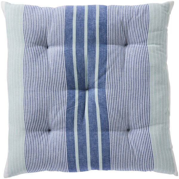 Bavlnený sedák Blue / White stripes 50 × 50 cm