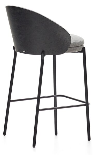 Čierno-sivá barová stolička (výška sedadla 65 cm) Eamy – Kave Home