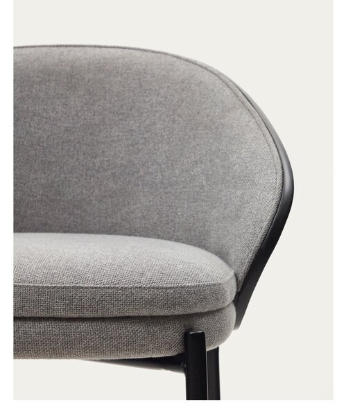 Čierno-sivá barová stolička (výška sedadla 65 cm) Eamy – Kave Home