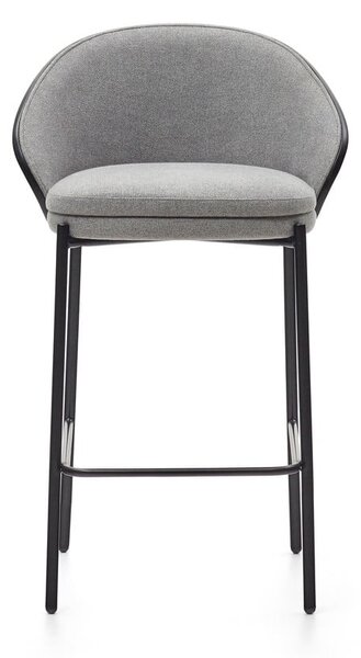 Čierno-sivá barová stolička (výška sedadla 65 cm) Eamy – Kave Home