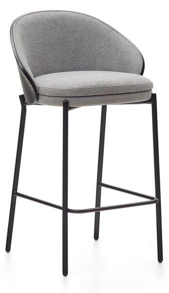 Čierno-sivá barová stolička (výška sedadla 65 cm) Eamy – Kave Home