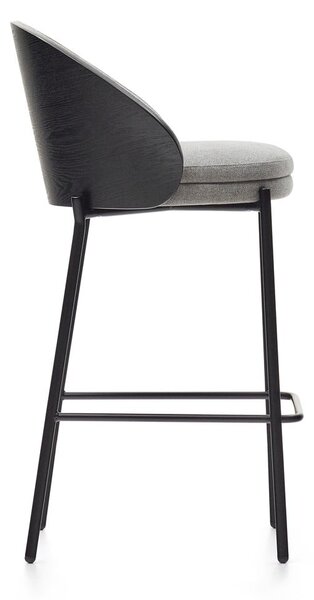 Čierno-sivá barová stolička (výška sedadla 65 cm) Eamy – Kave Home