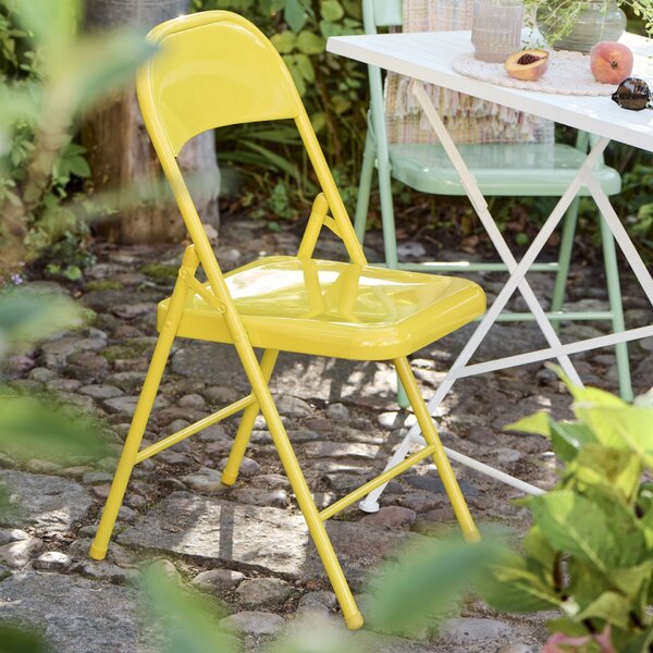 Skladacia stolička Metal Yellow