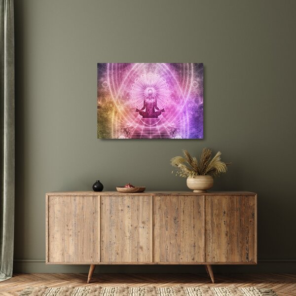 Sklenený obraz - Meditačná aura (70x50 cm)