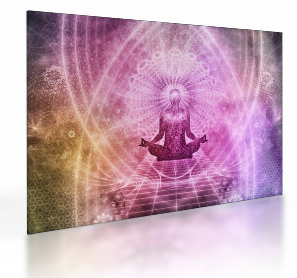 Sklenený obraz - Meditačná aura (70x50 cm)