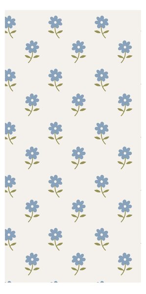 Papierové obrúsky Blue flower / Cream – 16 ks