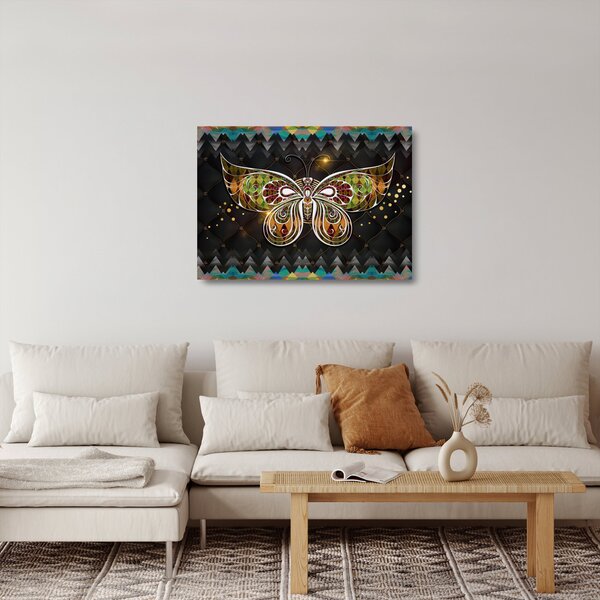 Sklenený obraz - Čarovný motýľ (70x50 cm)