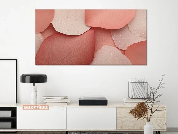 Karlsdesign.sk - Drevený obraz | Dážď na lupienkoch - 20x40