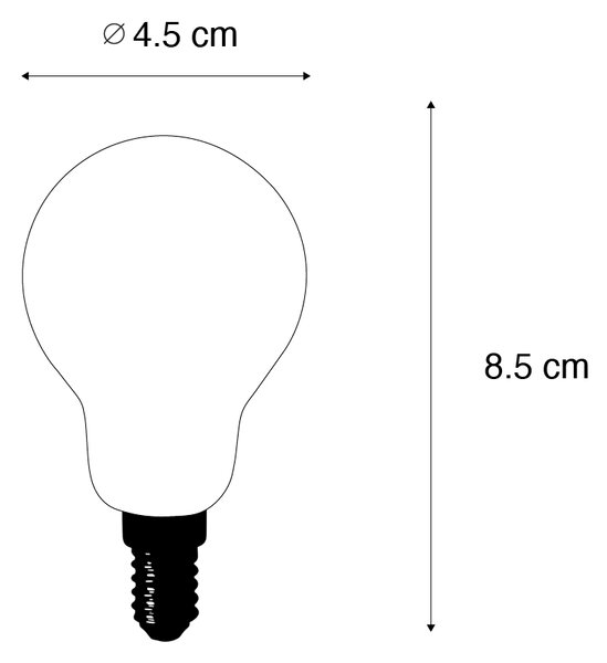 Sada 5 LED žiaroviek E14 P45 číre 2,2 W 470 lm 2700 K