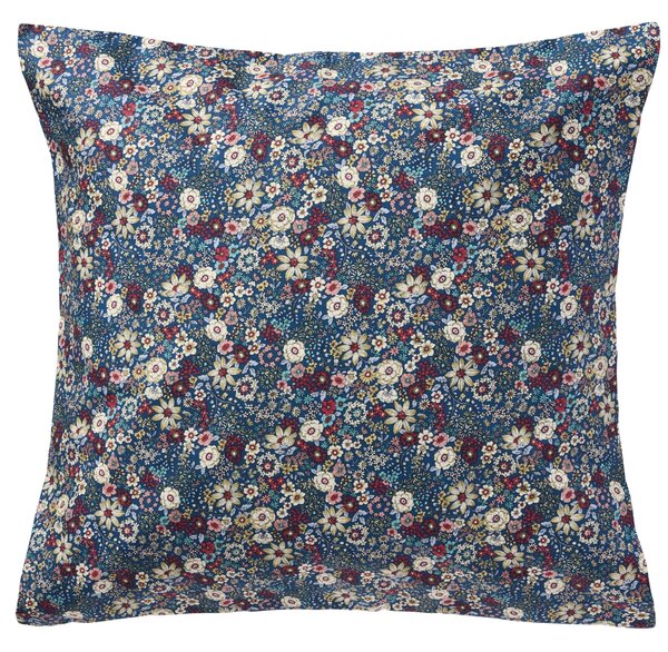 Bavlnený poťah na vankúš Blue / flowers 60 × 60 cm