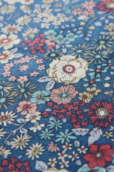 Bavlnený poťah na vankúš Blue / flowers 60 × 60 cm