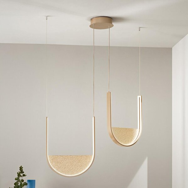 Ondaluce - LED stmievateľný luster na lanku LOTUS LED/55W/230V zlatý