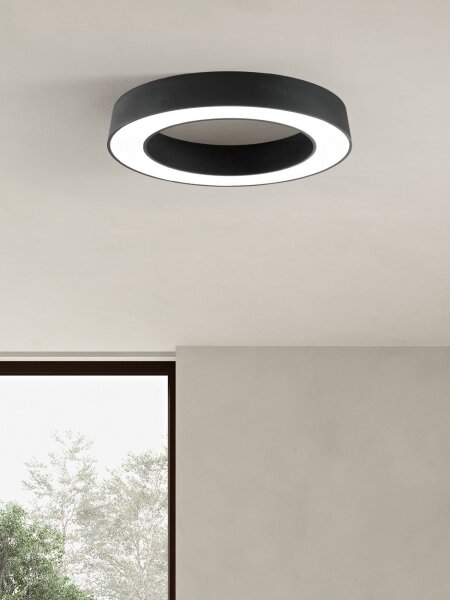 Ondaluce - LED stmievateľné stropné svietidlo GLOBUS LED/80W/230V pr. 100 cm čierna