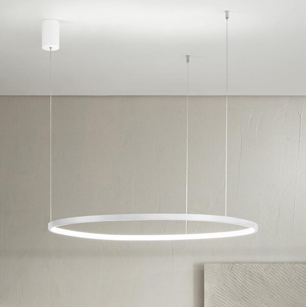 Ondaluce - LED stmievateľný luster na lanku SOEL LED/38W/230V pr. 80 cm biela
