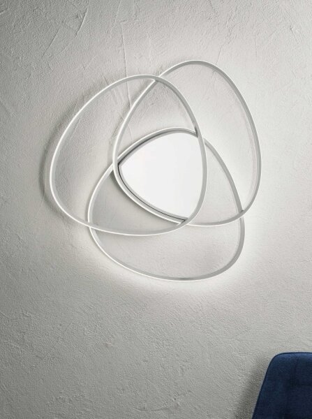 Ondaluce - LED stmievateľné stropné svietidlo ROSE LED/60W/230V 50x54 cm strieborné