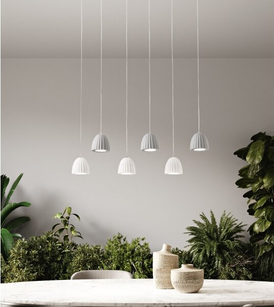 Ondaluce - Závesné svietidlo na lanku CONCRETE 1xGU10/7,5W/230V priemer 10,5 cm betón/sivá