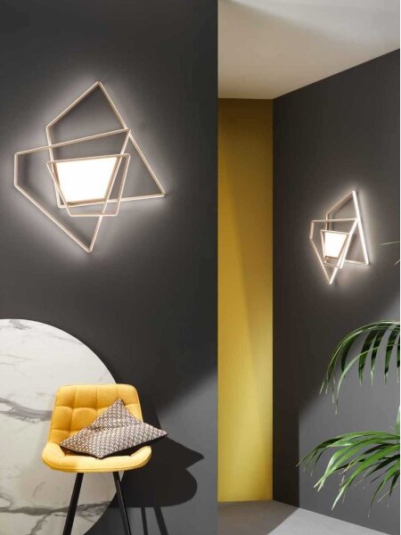 Ondaluce - LED stmievateľné stropné svietidlo GALAXY LED/90W/230V 71x84 cm zlaté