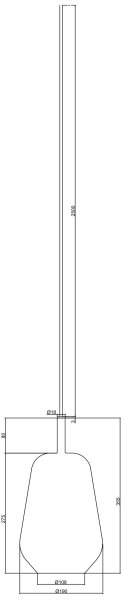 Ondaluce - Luster na lanku THELMA 1xE27/15W/230V pr. 19 cm čierna/dymová sivá