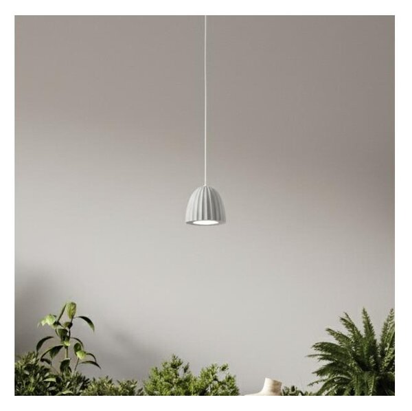 Ondaluce - Závesné svietidlo na lanku CONCRETE 1xGU10/7,5W/230V priemer 10,5 cm betón/sivá