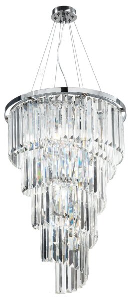Ondaluce - Krištáľový luster na lanku ALEXANDER 10xE14/10W/230V lesklý chróm