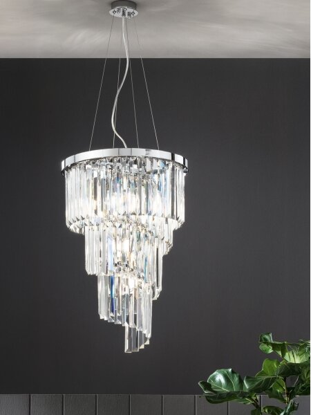 Ondaluce - Krištáľový luster na lanku ALEXANDER 7xE14/10W/230V lesklý chróm