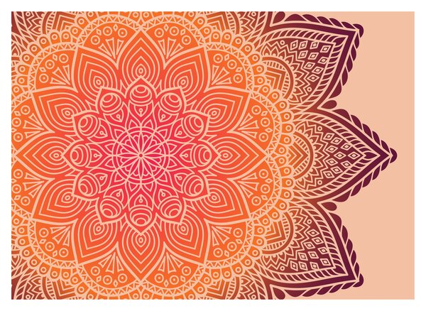 Sklenený obraz - Mandala umenia (70x50 cm)