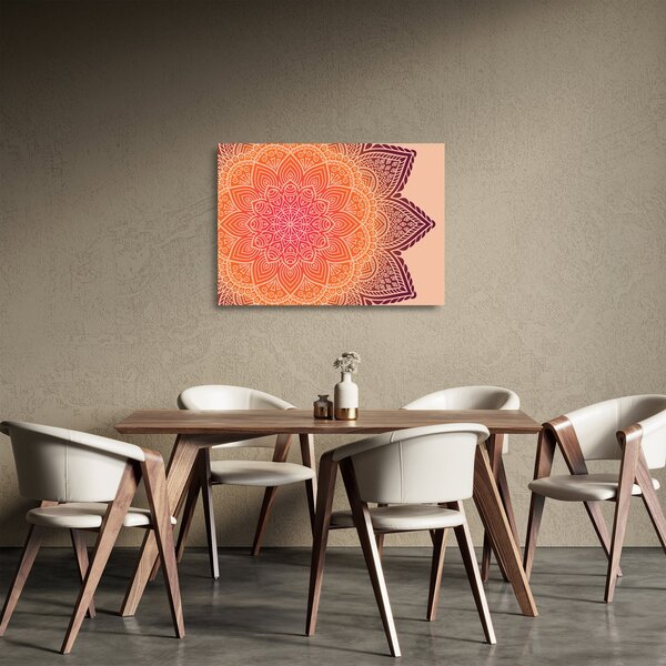 Sklenený obraz - Mandala umenia (70x50 cm)