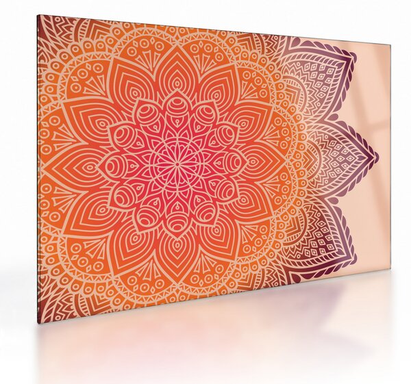 Sklenený obraz - Mandala umenia (70x50 cm)