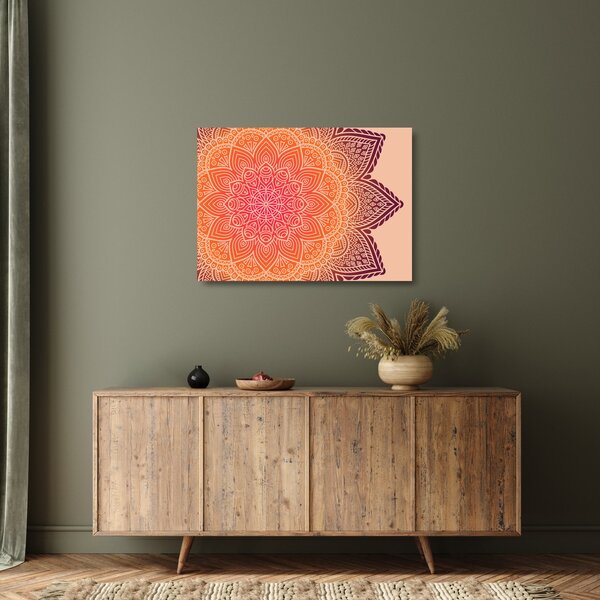 Sklenený obraz - Mandala umenia (70x50 cm)
