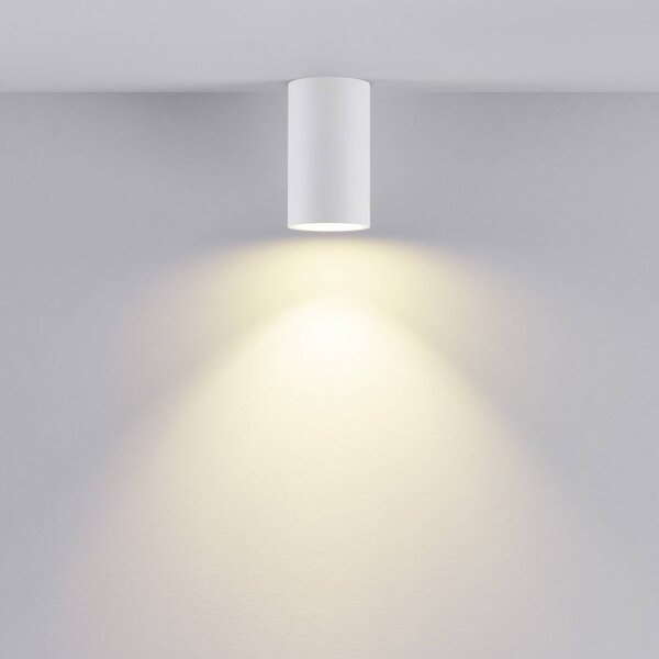 Deko-Light Svietidlo CAN, biele, IP44, Ø 6 cm, kov, GU10, Biela / opálová, Kúpeľňa, Hliník, Závesné svietidlo
