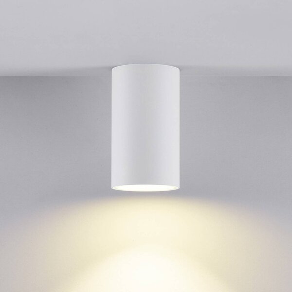 Deko-Light Svietidlo CAN, biele, IP44, Ø 6 cm, kov, GU10, Biela / opálová, Kúpeľňa, Hliník, Závesné svietidlo