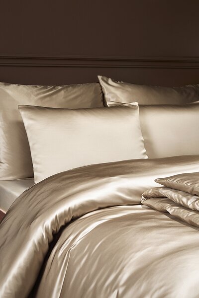 Obliečky Silk Taupe 100% Hedvábí 1x 140/200