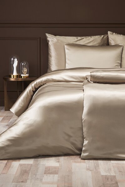 Obliečky Silk Taupe 100% Hedvábí 1x 140/200