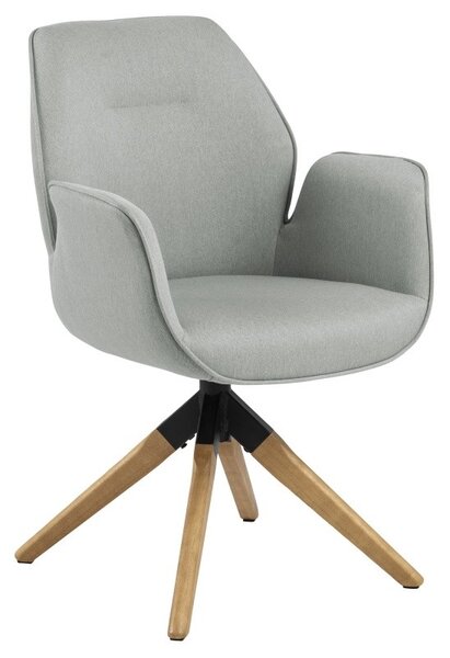 Actona Kreslo Aura svetlo sivá/dub