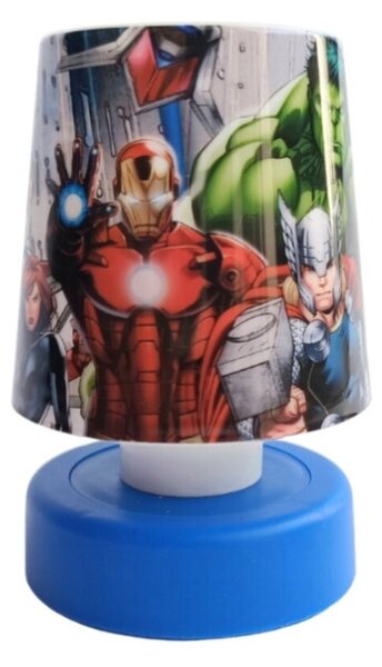 LED detská nočná lampička AVENGERS 11 cm modrá