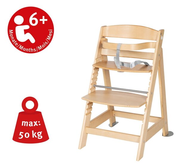Jedálenská stolička vo svetlozeleno-prírodnej farbe Style Born Up 2in1 – Roba