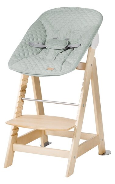 Jedálenská stolička vo svetlozeleno-prírodnej farbe Style Born Up 2in1 – Roba