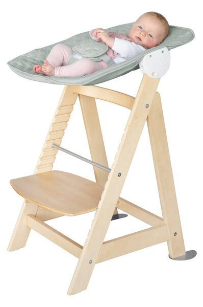Jedálenská stolička vo svetlozeleno-prírodnej farbe Style Born Up 2in1 – Roba