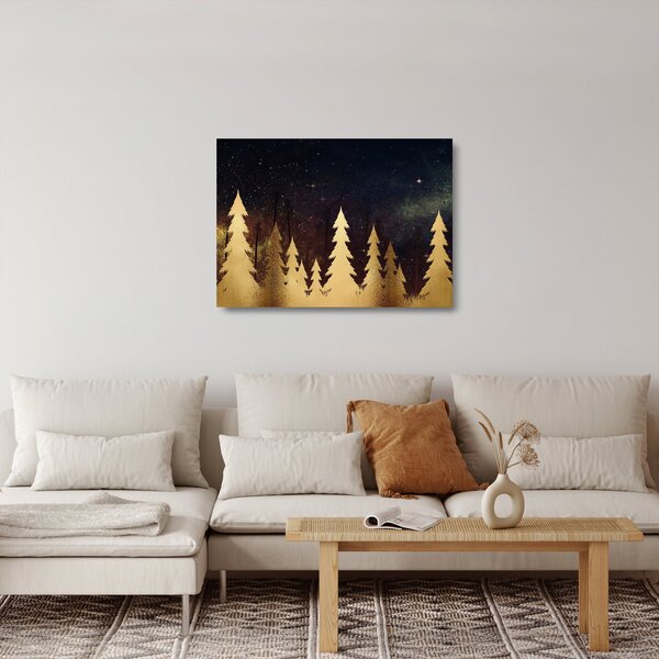 Sklenený obraz - Zlatá noc (70x50 cm)
