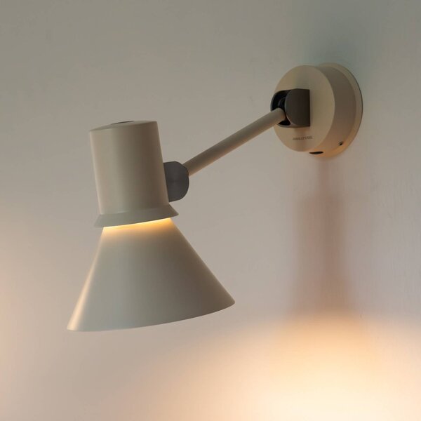 Anglepoise Nástenné svetlo typu 80 W2, béžové, Ø 15 cm, kovové, Krémová / jantárovo žltá, Obývacia izba / jedáleň, Hliník, Dizajn, Nástenné svietidlo