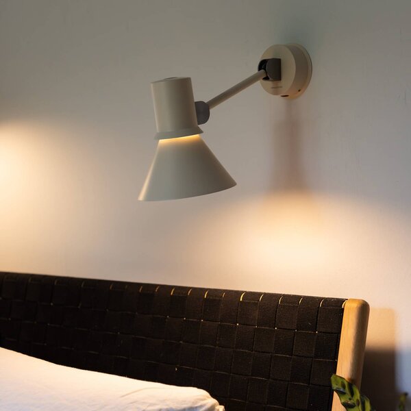 Anglepoise Nástenné svetlo typu 80 W2, béžové, Ø 15 cm, kovové, Krémová / jantárovo žltá, Obývacia izba / jedáleň, Hliník, Dizajn, Nástenné svietidlo