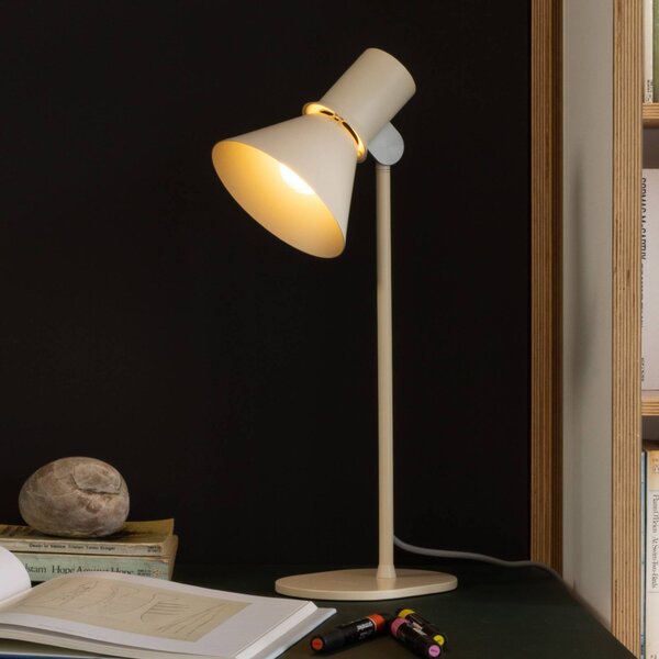Anglepoise Stolová lampa typ 80 T1, béžová, 48 cm, kovová, Krémová / jantárovo žltá, Obývacia izba / jedáleň, Hliník, Dizajn, Stojacie svietidlo