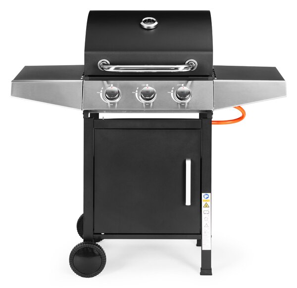 MultiGarden Plynový záhradný gril 10,2 kW, 3 horáky, teplomer, redukcia - MultiGarden