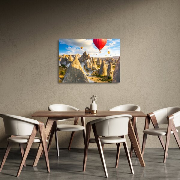 Sklenený obraz - Teplovzdušné balóny (70x50 cm)