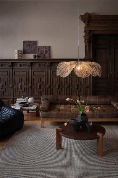 Markslöjd 109170 - Závesný luster STYRKA na lanku 1xE27/40W/230V, pr. 75 cm, béžový