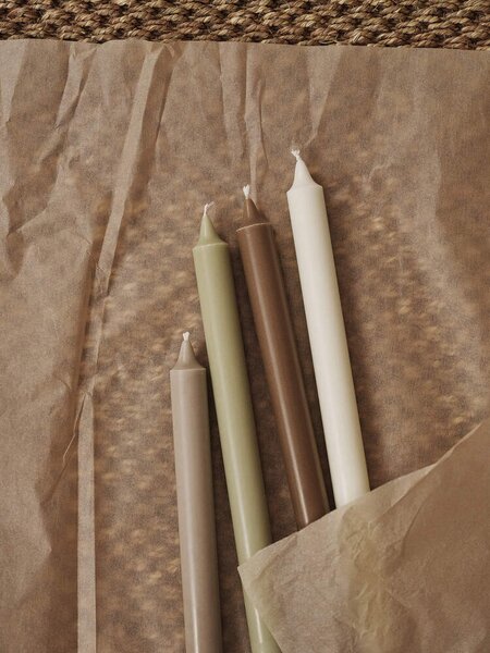 Ferm Living Sviečky Pure set 4ks, botanic blend